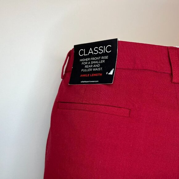 RAFAELLA Women's Red Classic Ankle Length Pants - Size 8 - NWT - Picture 4 of 5